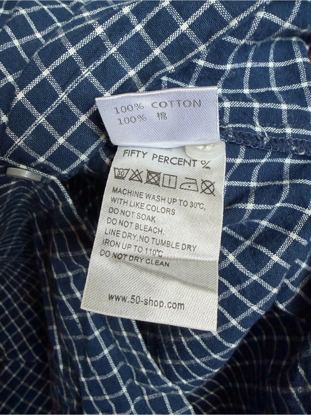 Fat Animals Button Up Navy Blue Short Sleeve Collared Tie Waist Dress Size M - Picture 7 of 7